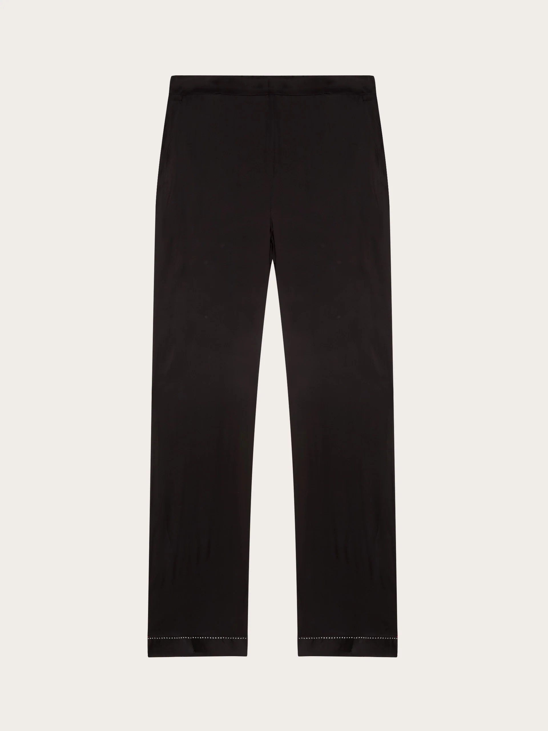 Pantalone in raso di viscosa con dettagli strass Bright Satin - Image 6
