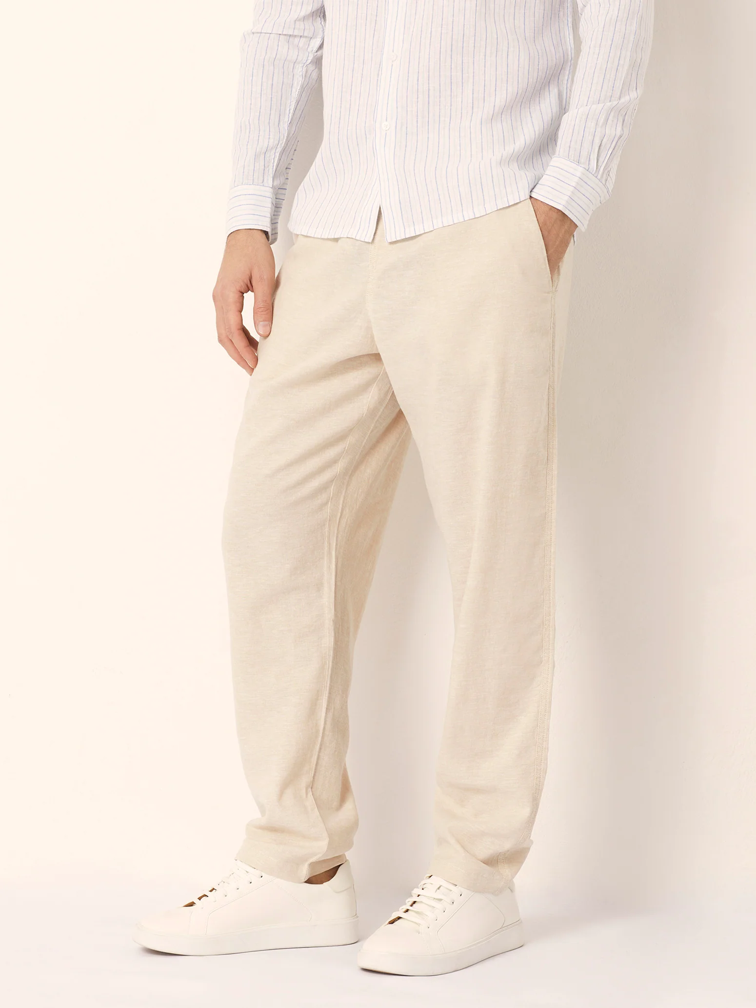 Pantalone lungo da uomo Cotton Linen