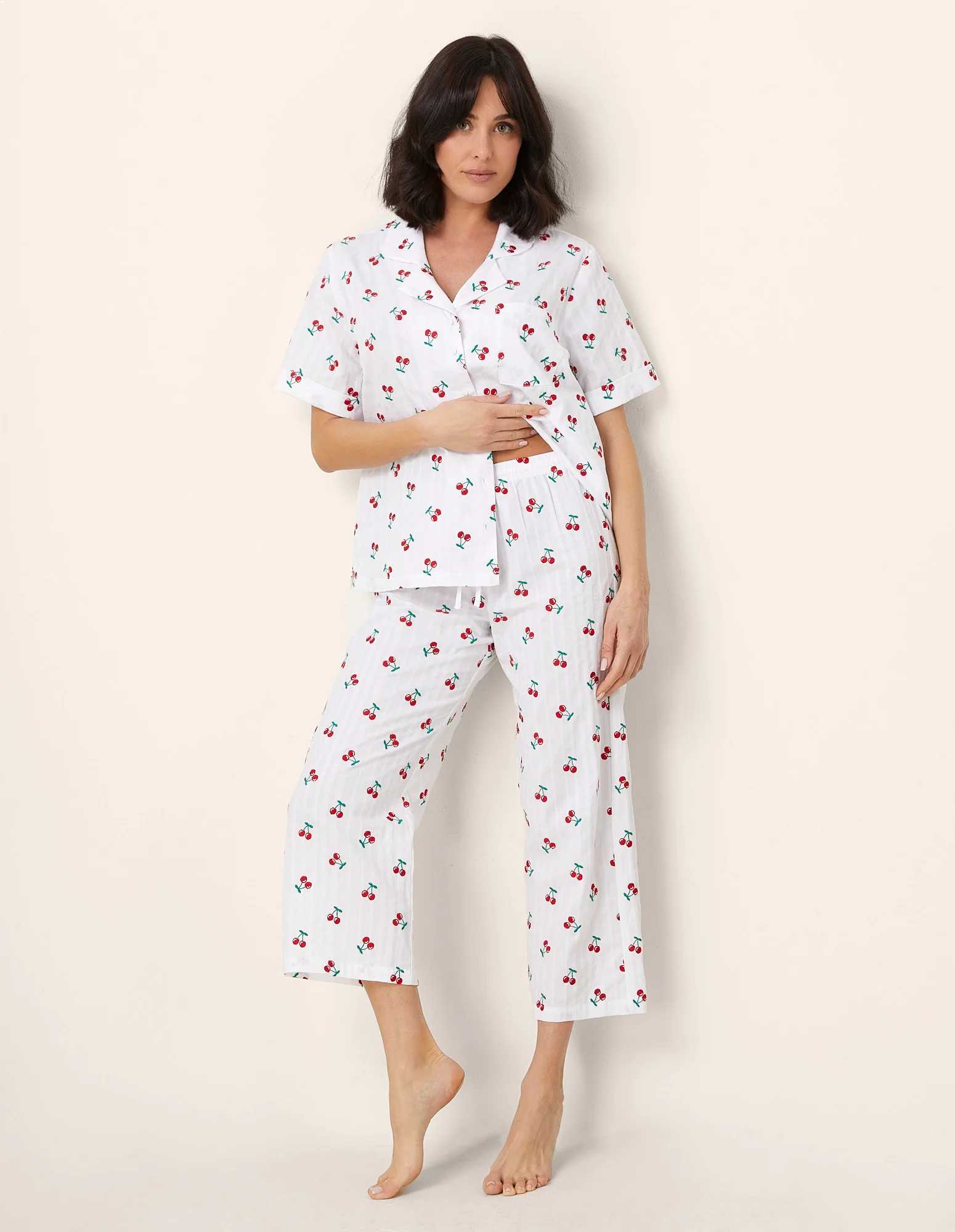 Pantalone lungo del pigiama con stampa Cherry