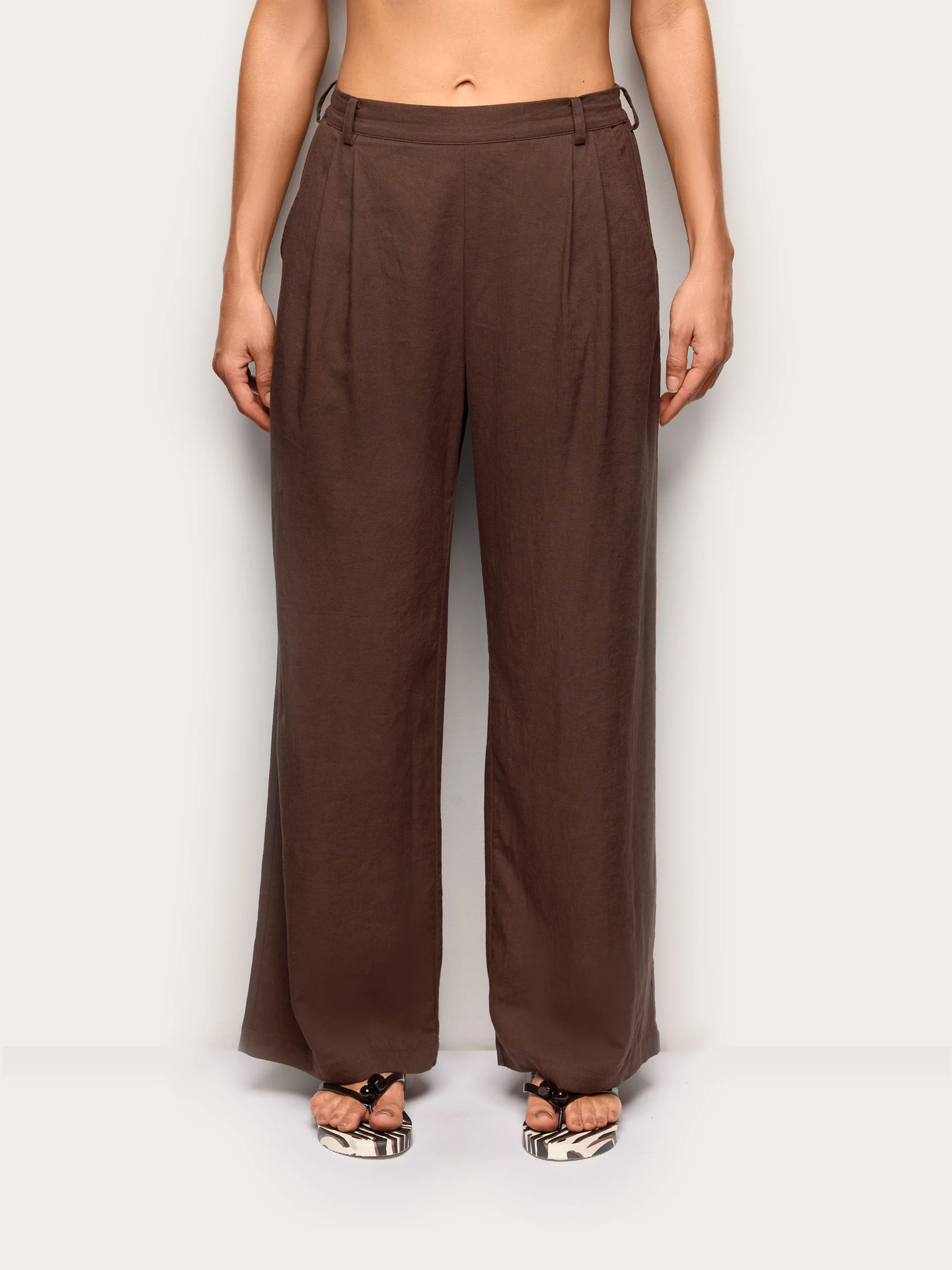 Pantalone lungo a palazzo Lino e Viscosa - Image 7