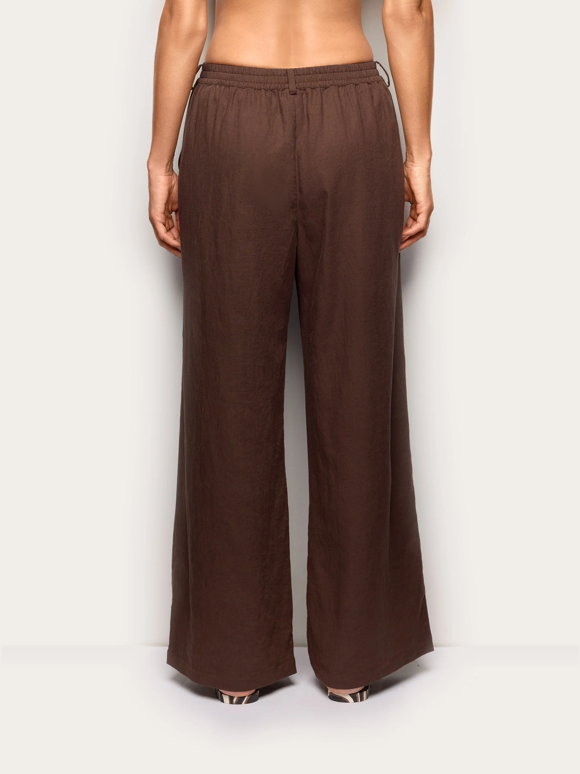 Pantalone lungo a palazzo Lino e Viscosa - Image 9