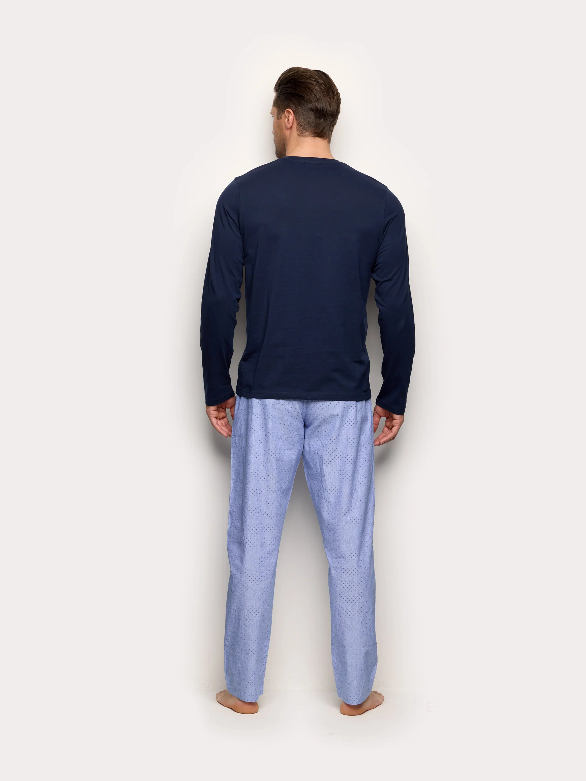 Pigiama lungo in jersey e tela di cotone - Daily Pajamas - Image 4