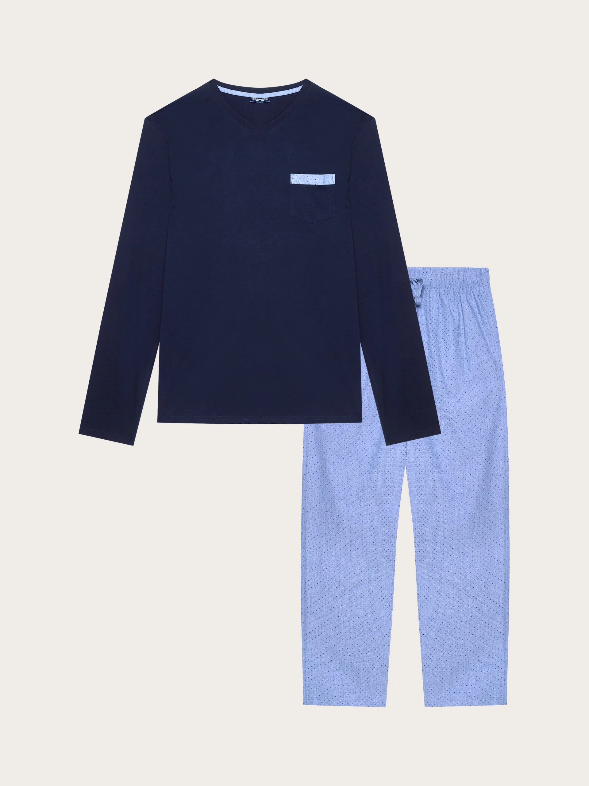 Pigiama lungo in jersey e tela di cotone - Daily Pajamas - Image 5