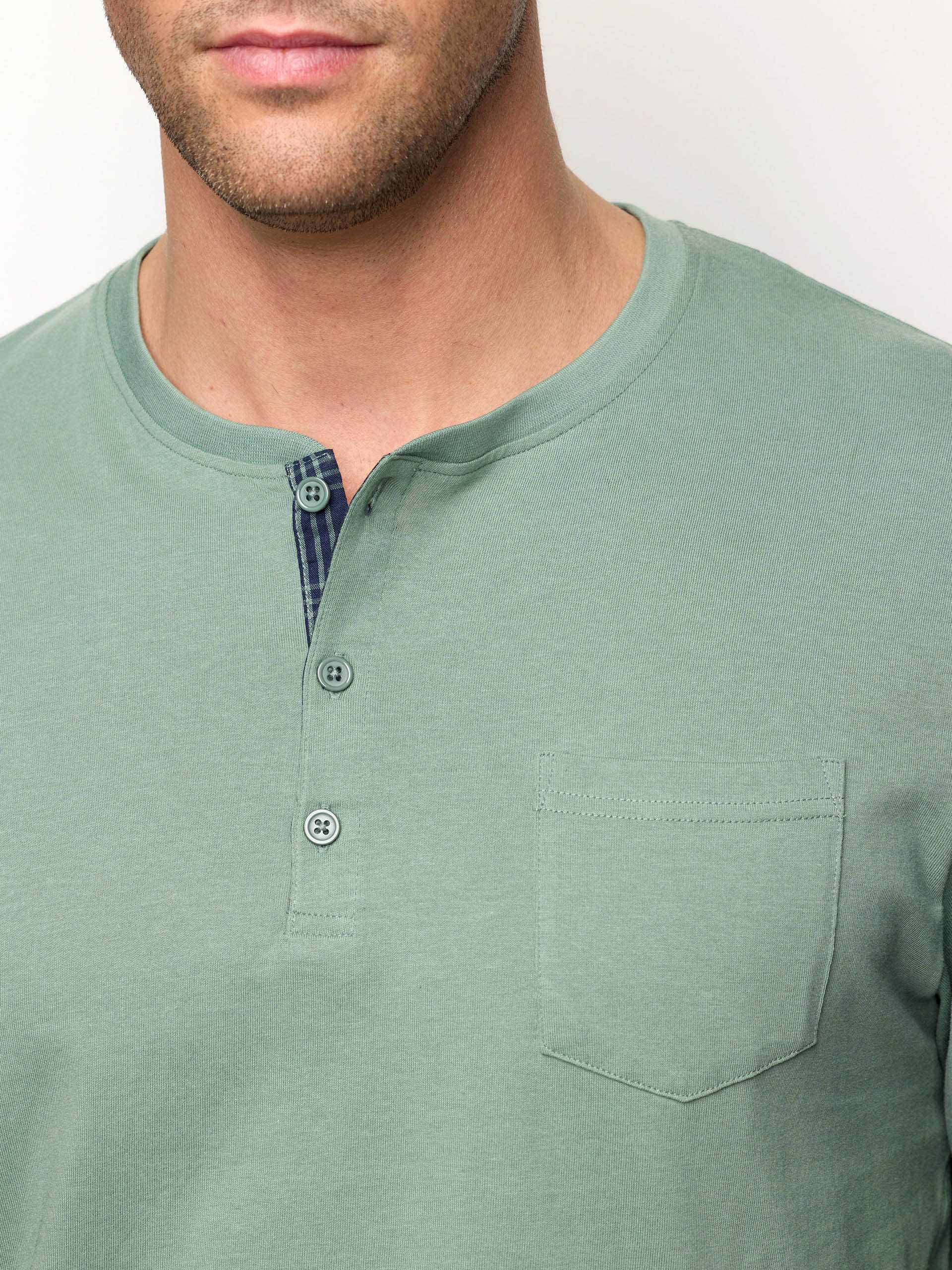 Pigiama lungo jersey e tela di cotone - Daily Pajamas II - Image 3