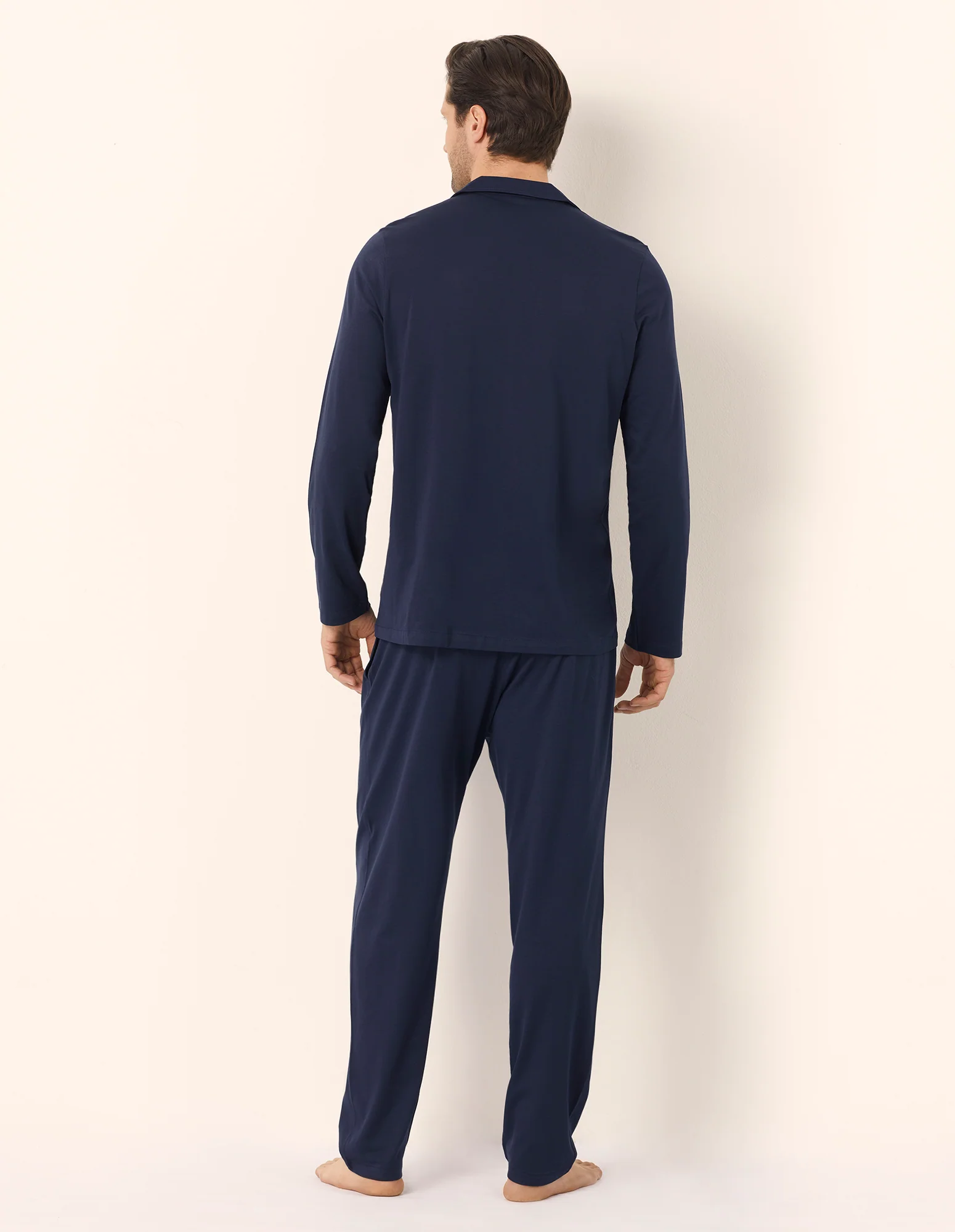Pigiama lungo taglio camicia in cotone Daily Pajamas - Image 3