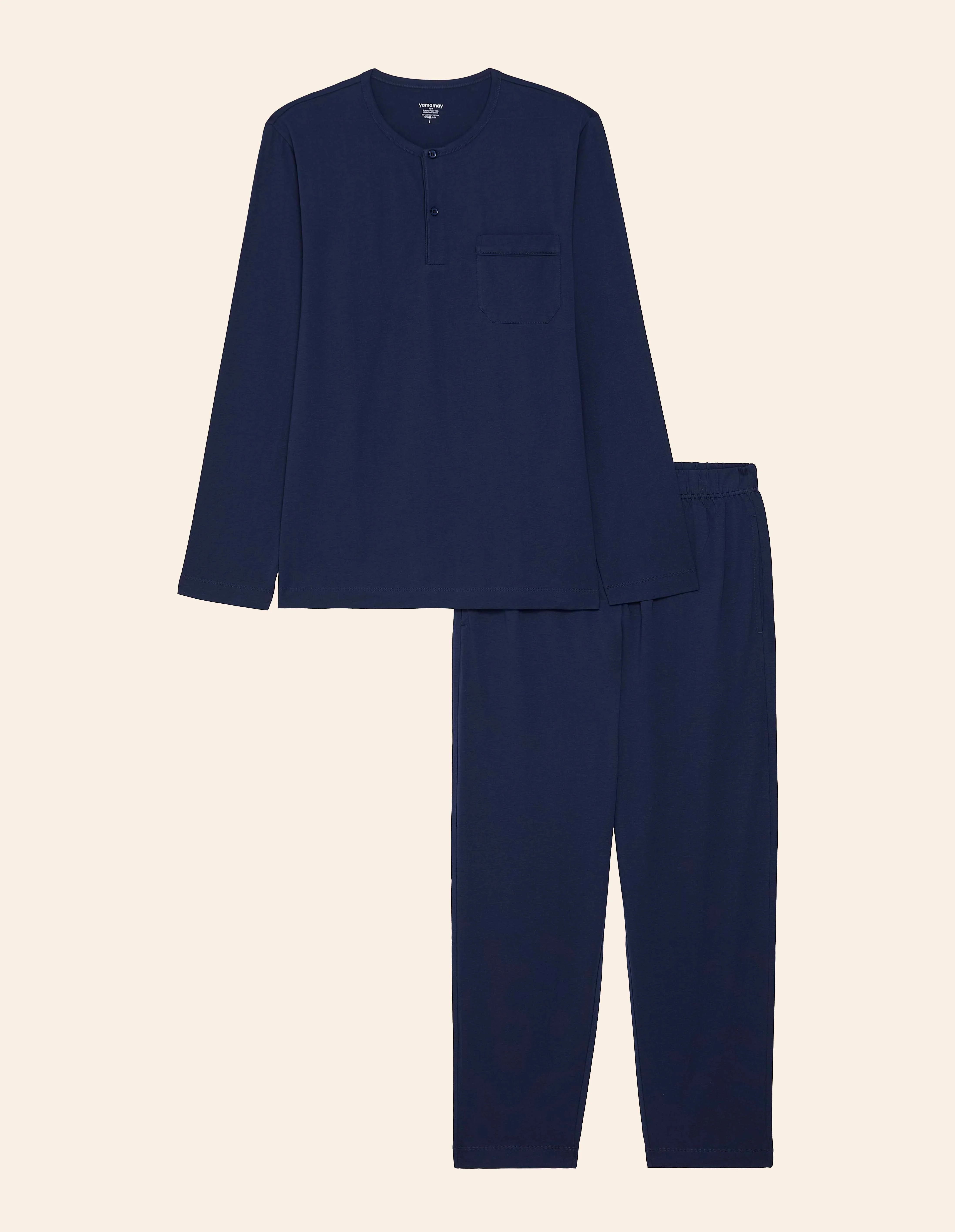 Pigiama lungo uomo in jersey di cotone Daily Pajamas - Image 5