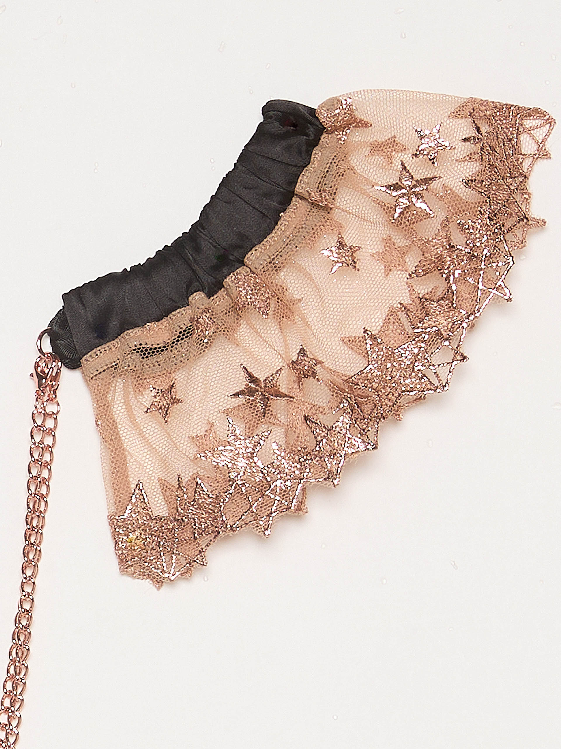Polsini in tulle ricamato con profili in raso  - Privè Stardust - Image 3