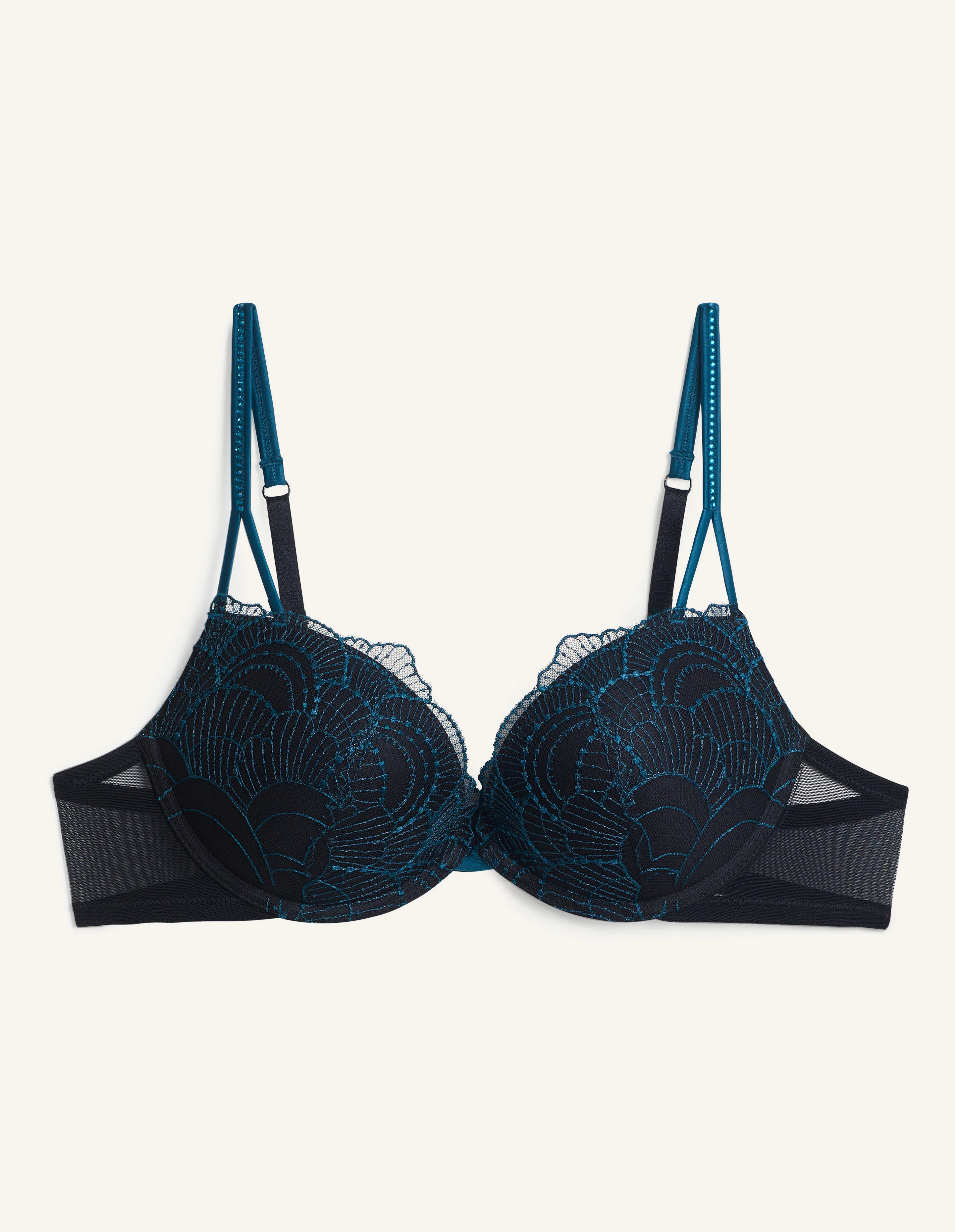 Push up con ferretto in raso e tulle riciclati Emerald Touch - Image 6