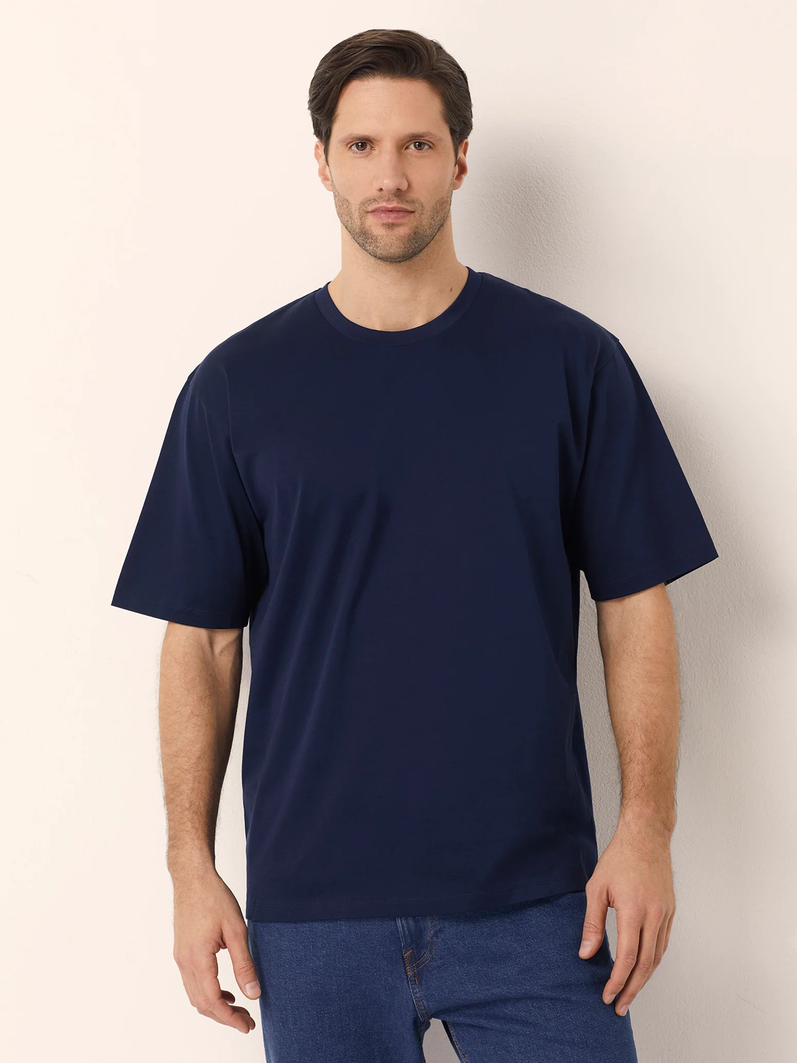 T-shirt girocollo da uomo in cotone Premium Cotton - Image 5