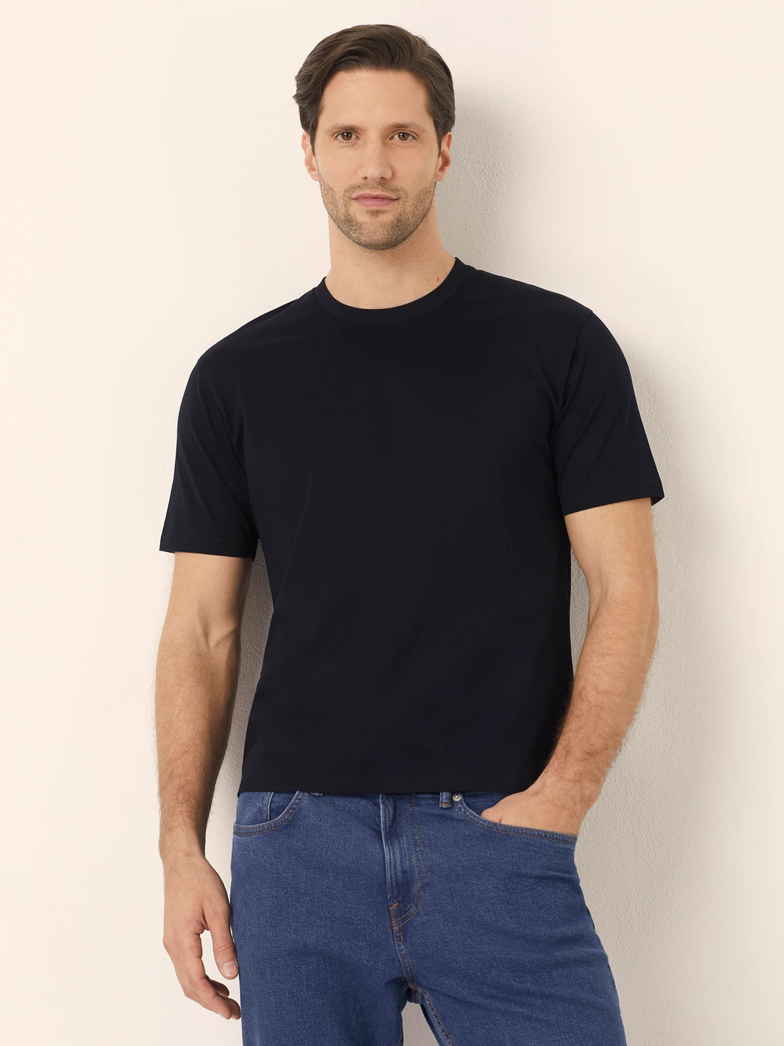 T-shirt girocollo da uomo in cotone Premium Cotton - Image 8