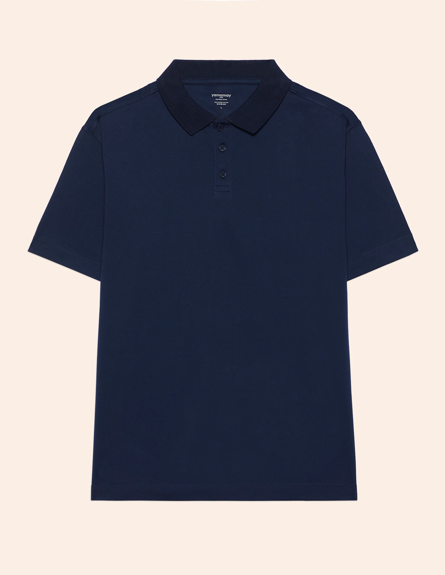 T-shirt taglio polo da uomo in cotone Premium Cotton - Image 10