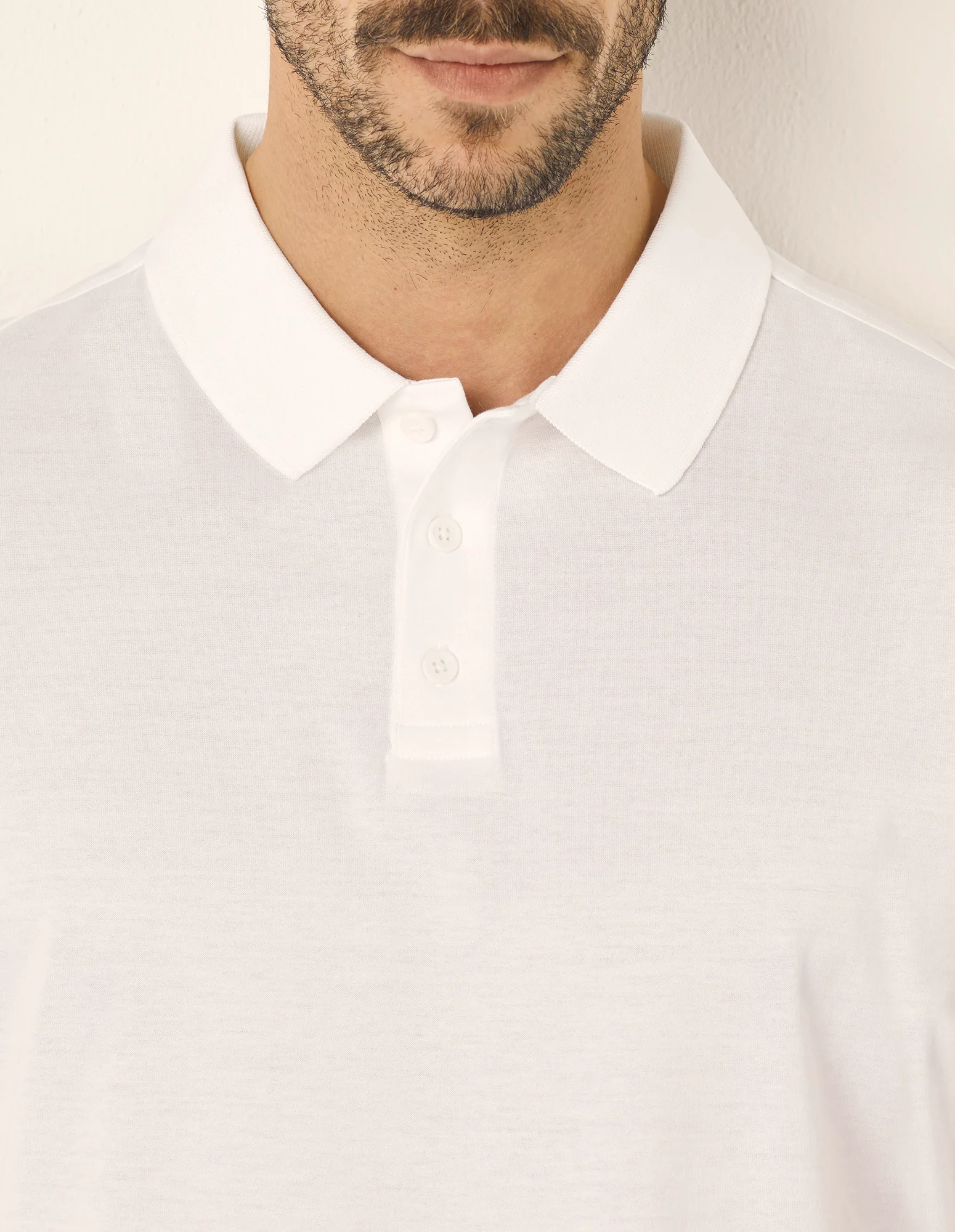 T-shirt taglio polo da uomo in cotone Premium Cotton - Image 4