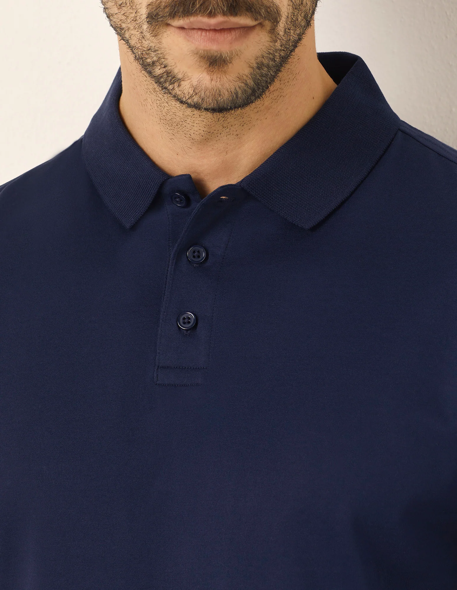 T-shirt taglio polo da uomo in cotone Premium Cotton - Image 9