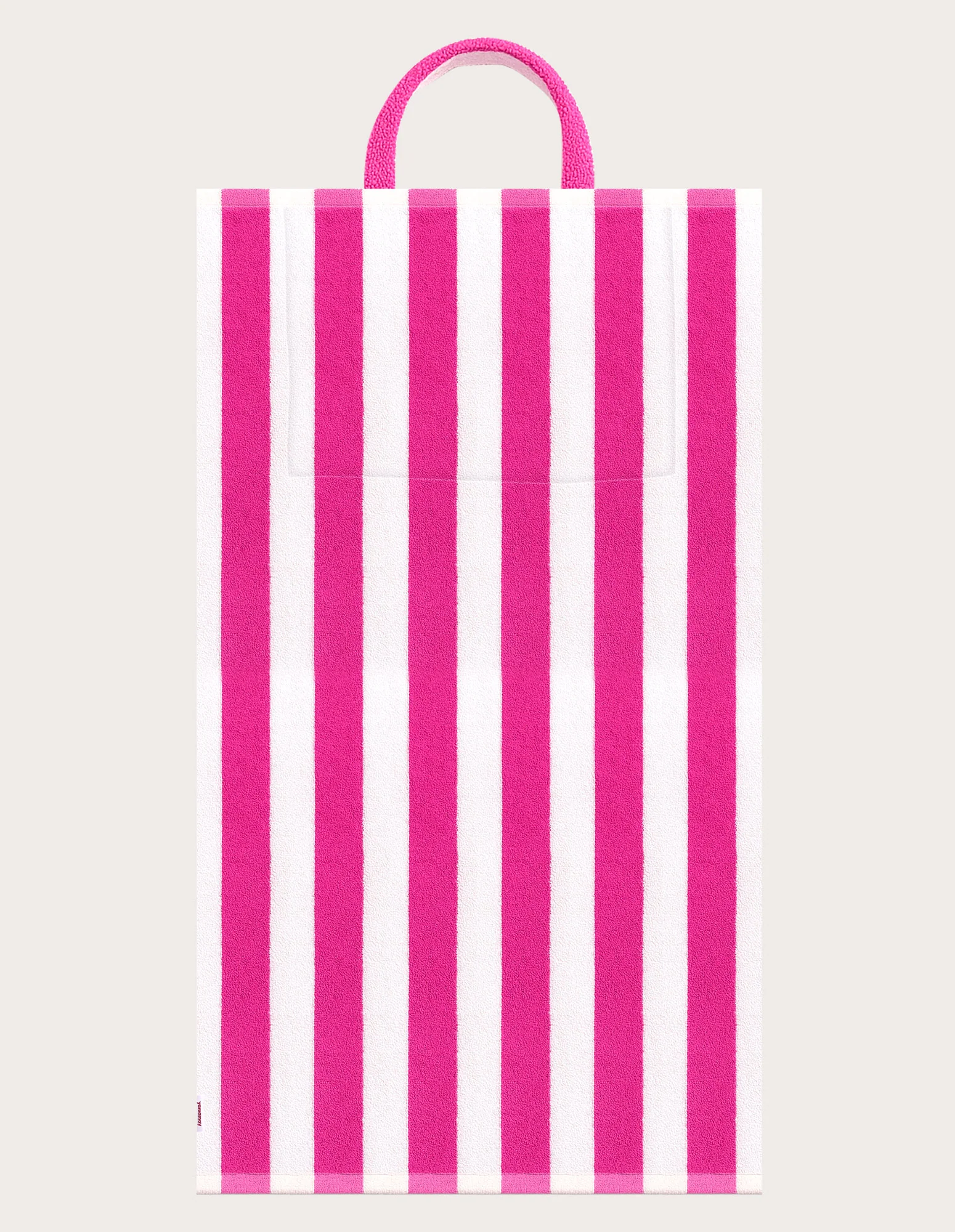 Telo mare a righe 81x162 con borsetta Summer Glam