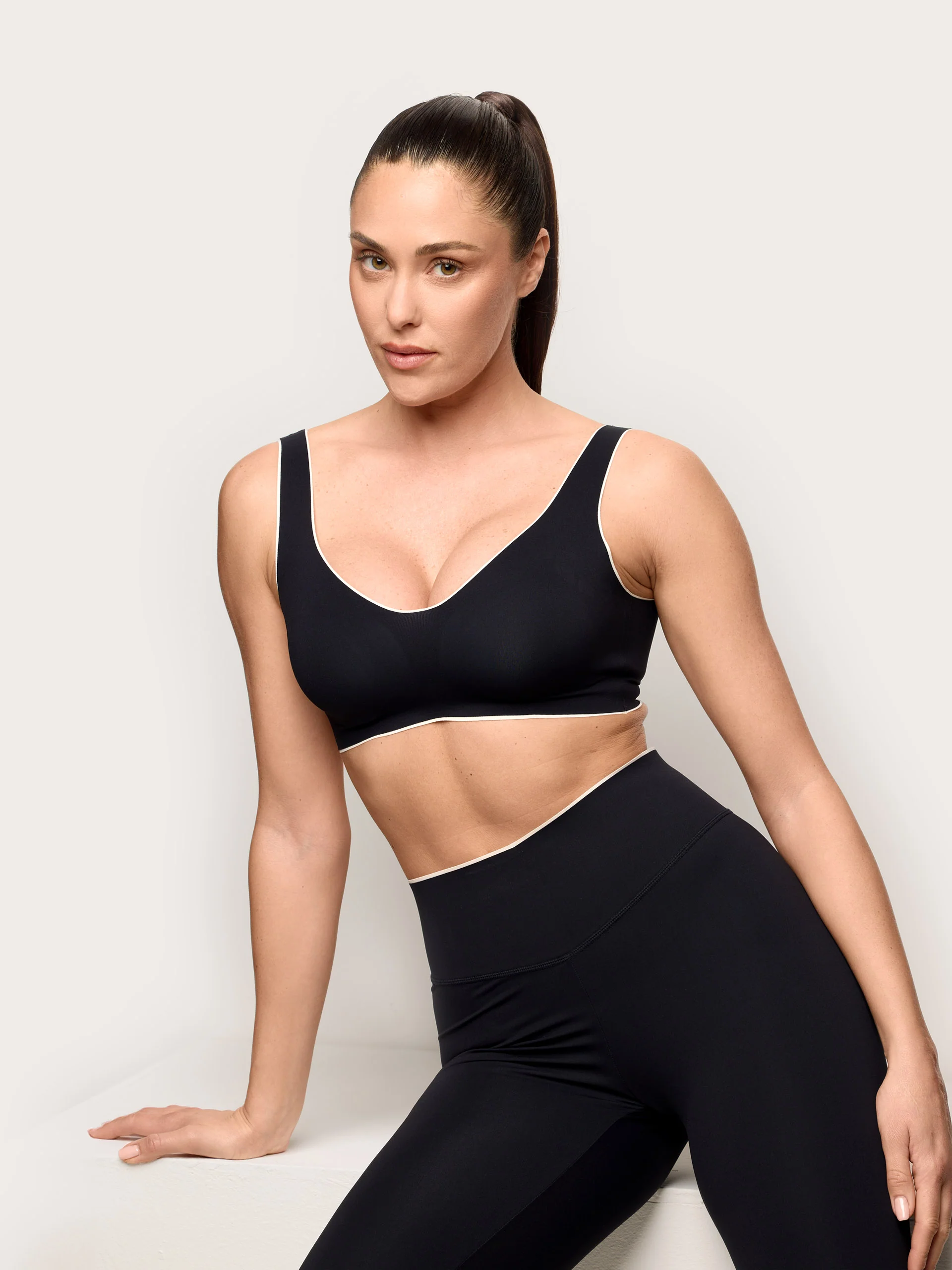 Top con coppe estraibili in microfibra interlock - Fitness