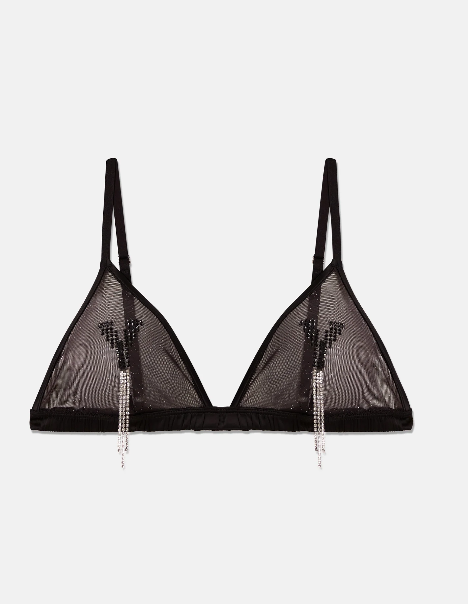 Triangolo con brillantini e dettagli in strass in velluto e tulle Privè  - It Girl - Image 4