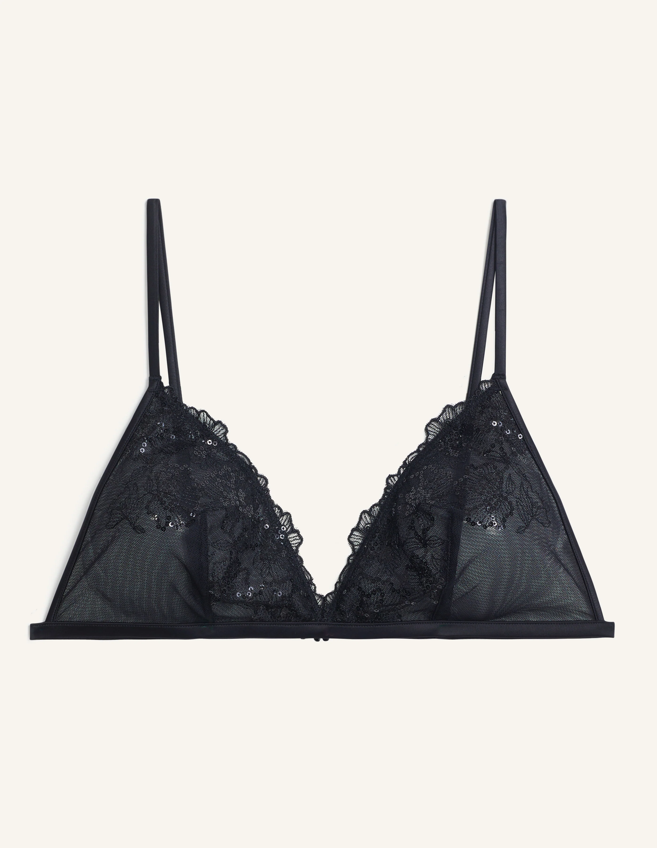 Triangolo senza imbottitura in raso Black Elegance - Image 6